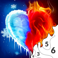 Flame & Ice Paint by Number
