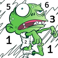 Zombie Coloring Book by Number