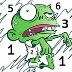 Zombie Coloring Book by Number