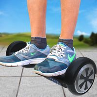 Flip hoverboard master stunts.