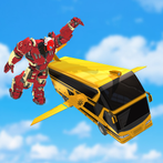 Aero Bus Robot Flying Game