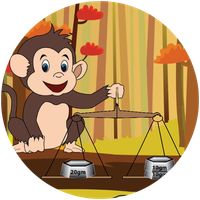 Monkey measuring Weights - lev