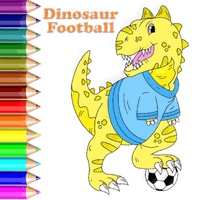 Dinosaur Football Coloring