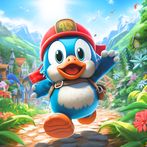 Penguin runner jungle bounce