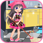 game girls cleaning house