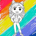 Gaby's Dollhouse Coloring Book