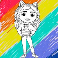 Gaby's Dollhouse Coloring Book