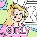 Cozy Girl Life: Coloring Book