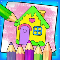 Glitter House Colouring Book