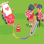 Line Drawing Road Car