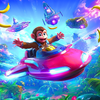 Monkey UFO Heist Flying Game