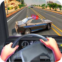 POV Car Highway Driving Police