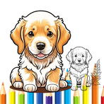 Coloring Stray Puppy Surprise
