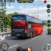 Coach Tourist Bus City Driving