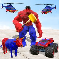 Flying Jet Robot - Car Game 3D