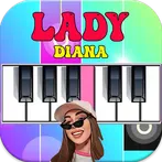 Lady Diana Piano Tiles Game