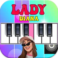 Lady Diana Piano Tiles Game
