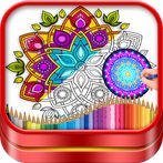 Mandala coloring and glow