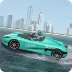 Water Car Stunt Race Car Games