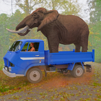 Animal Transport Truck Driving