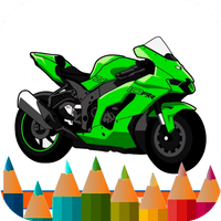 coloring ninja racing motor