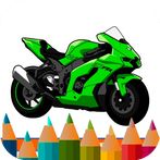 coloring ninja racing motor