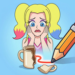 Draw Happy Queen : Puzzle Game