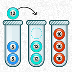 Ball sort puzzle - number sort