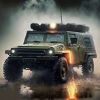 Indian Military Scout Driving