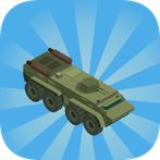 Idle military vehicles