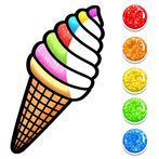 Glitter ice cream coloring fun