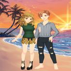 high school couple dress up