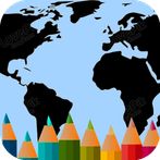 World Map Coloring Book