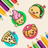 Kawaii Food Coloring Book