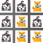 Cute Dog Cat Tic Tac Toe
