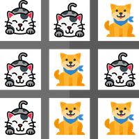 Cute Dog Cat Tic Tac Toe
