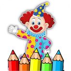 coloring funny clown