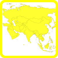 Blank map Asia