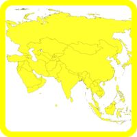 Blank map Asia
