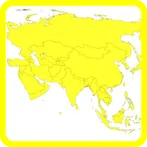 Blank map Asia