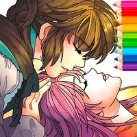 Romantic Anime Coloring Book