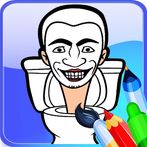 Skibidi Coloring Page Toilete