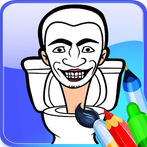 Skibidi Coloring Page Toilete