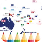 coloring oceania flag