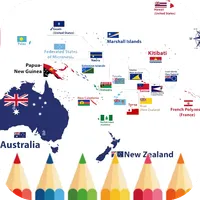 coloring oceania flag