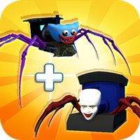 Spider Train Run: Merge Battle
