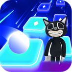 Cartoon cat : Hop tiles rush