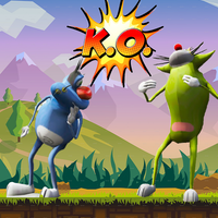 oggy oggy fighting monster