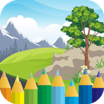 scenery coloring page