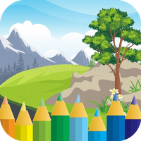 scenery coloring page